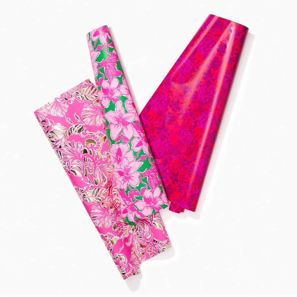 Lilly Pulitzer secret hideaway wrapping paper nwt